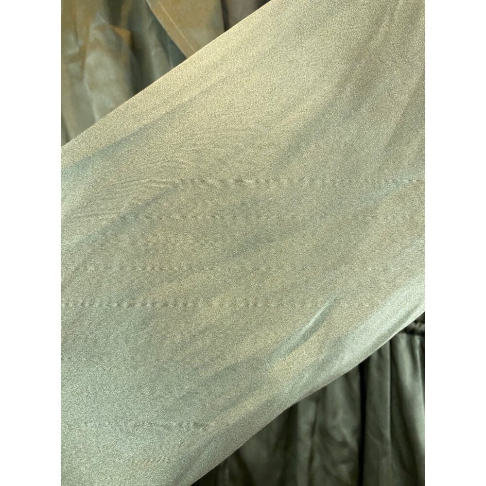 Cami NYC Utility Jacket Green Silk Collared 100% Silk Cinched Waist Size Small - Picture 6 of 8
